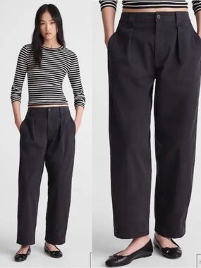 Madewell NWOT The Barrel-Leg Chino Pant in Pepper size 26